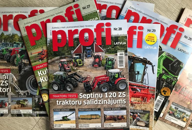 Abonē žurnālu PROFI LATVIJA un saņem plašāko informāciju par lauksaimniecības tehniku!