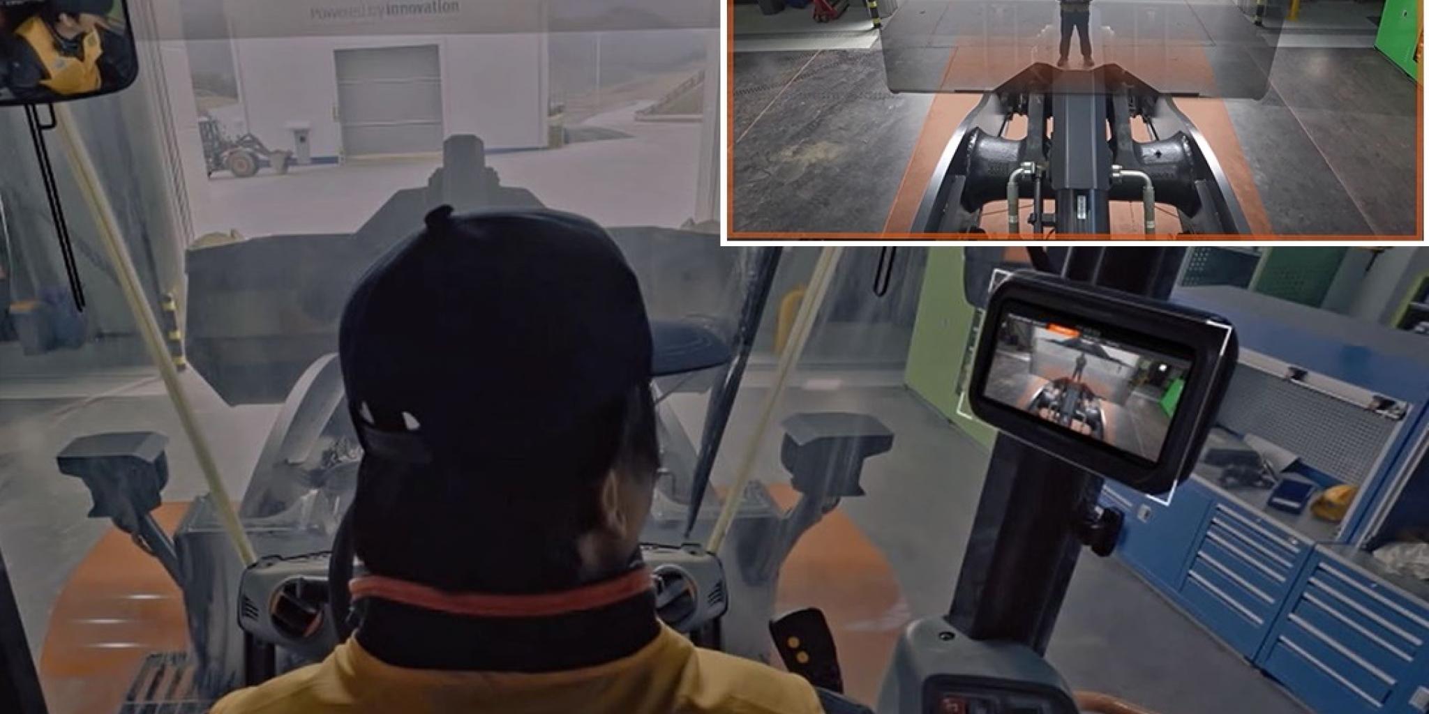 Redzēt cauri iekrāvēja kausam