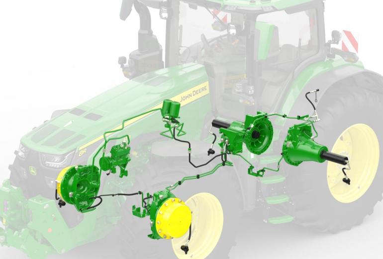 Jonh Deere 8R riepu spiediena kontroles sistēma