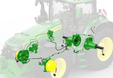 Jonh Deere 8R riepu spiediena kontroles sistēma