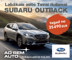 Subaru Outback Maijs Jūnijs 2025